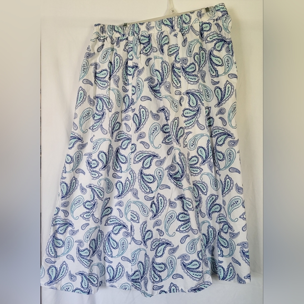 Jessica London Blue/White Paisley Skirt 20W